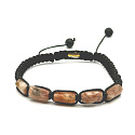 Sunstone Armband aus Naturstein, handgestrickt, größenverstellbar, verbirgt die Kraft der Sonne und des Feuers