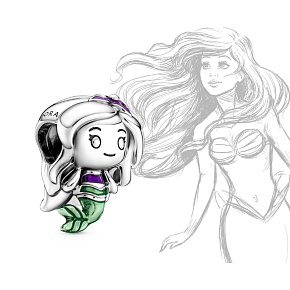 Charme Sterling Silber 925 Disney Die kleine Meerjungfrau Ariel, Perle auf Armband Film Charme Sterling Silber 925 Disney Die kleine Meerjungfrau Ariel, Perle auf Armband Film