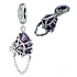 Charm Sterlingsilber 925 Spinnennetz mit Spinne, Anhänger für Armband Halloween
