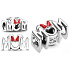 Charme Sterling Silber 925 Disney Minnie Mouse Schleife und das Wort Mum - Mum, Perle auf Armband