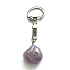 Amethyst Trommel Anhänger Schlüsselanhänger Naturstein, ca. 10 cm