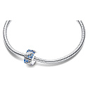 Charme Sterling Silber 925 Gebogene Feder & Pfau, Stopper, Clip Perle auf Armband Natur