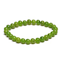 Jade Canadian Armband elastisch Naturstein, Kugel 6 mm / 16 - 17 cm, Stein des Friedens