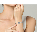 Waage, Sternzeichen, Silber + Zirkonia-Armbandanhänger, Kugel 9 mm 1 Stück