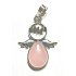 Rose Engel Schutzengel Anhänger Naturstein 3,5 x 2,5 mm, Stein der Liebe