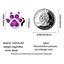 Charms Sterling Silber 925 Thermo - Katze, Hund, Bär Pfote, Haustier Perle am Armband