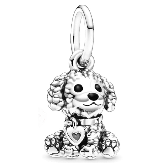 Charm Sterlingsilber 925 Hund - Pudel, Anhänger für Armband Tier