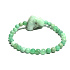 Chrysopras-Armband elastischer Naturstein, Kugel 6 mm + 3 x 2 cm unregelmäßige Form / 16 - 17 cm, Stein der Harmonie der Familienbeziehungen