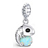 Sterling Silber 925 Chamäleon mit Opal, Haustier-Armband-Anhänger