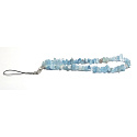 Aquamarin Anti-Diebstahl-Handy-Anhänger, Naturstein, Umfang 26,5 cm, Seemannsstein, Heilkraft des Meeres