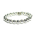 Lava Silber Farbe plattiert mit königlichen Mantra Om, Armband elastischen Naturstein, Kugel 8 mm / 16-17 cm, geboren von den vier Elementen