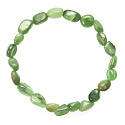 Jade getrommeltes Armband aus Naturstein 6 - 8 mm / 16 - 17 cm, Stein des Friedens