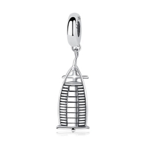 Sterling Silber 925 Dubai Burj Al Arab, Reise-Armband-Anhänger