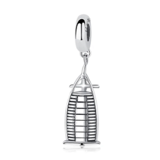 Sterling Silber 925 Dubai Burj Al Arab, Reise-Armband-Anhänger