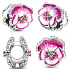 Charme Sterling Silber 925 Rosa Stiefmütterchen, Perle am Armband Natur