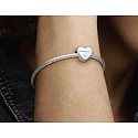 Charme Sterling Silber 925 Herz Taufe Charme - Patin, Perle auf Armband Familie