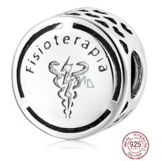 Charme Sterling Silber 925 Physiotherapie, Perle auf Armband Beschäftigung