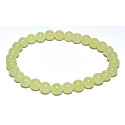 Jade Luminois Light Phosphoreszierend, gelbes Leuchten im Dunkeln, Armband elastisch Naturstein, Perle 6 mm / 16 - 17 cm