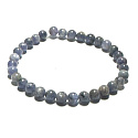 Tansanit Armband elastisch Naturstein, Kugel 5 - 5,7 mm / 16 - 17 cm