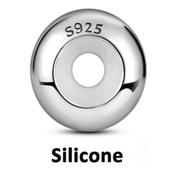 Charme Sterling Silber 925 Silber Stopper Stopper, Perle am Armband