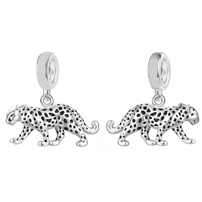 Charms Sterling Silber 925 Panther, Tierarmband Anhänger