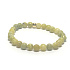 Jaspis gelb-grünes Armband elastischer Naturstein, Kugel 6 mm / 16 - 17 cm, Stein der positiven Energie