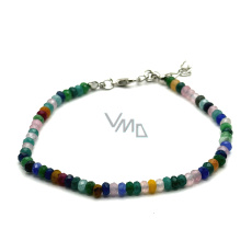 Chakra-Facettenarmband mit Verschlusskugel 4 mm / 21 - 25 cm Chakra-Facettenarmband mit Verschlusskugel 4 mm / 21 - 25 cm