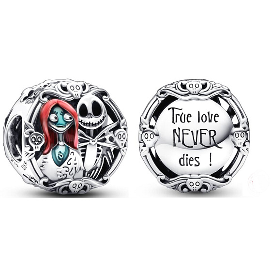 Charms Sterling Silber 925 Tim Burton - The Nightmare Before Christmas, Perle für Weihnachtsarmband
