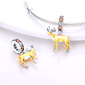 Charms Sterling Silber 925 Antilope, Tierarmband Anhänger