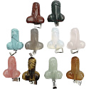 Achat Penis zum Glück, Anhänger Naturstein handgeschliffen ca. 11 x 22 mm