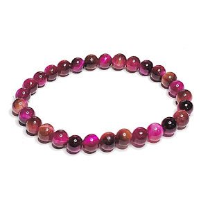 Tigerauge rosa Armband elastischer Naturstein, Kugel 6 mm / 16-17 cm, Stein der Sonne und Erde, bringt Glück und Reichtum Tigerauge rosa Armband elastischer Naturstein, Kugel 6 mm / 16-17 cm, Stein der Sonne und Erde, bringt Glück und Reichtum
