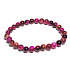 Tigerauge rosa Armband elastischer Naturstein, Kugel 6 mm / 16-17 cm, Stein der Sonne und Erde, bringt Glück und Reichtum