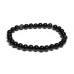 Obsidian Armband elastisch Naturstein, Kugel 6 mm / 16-17 cm, Rettungsstein