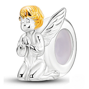 Charme Sterling Silber 925 Betender Engel Perle auf Armband Symbol Charme Sterling Silber 925 Betender Engel Perle auf Armband Symbol