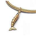 Charm Goldfisch mit blauem Auge Anhänger für Armband – Symbol für Glück, Fülle und Ausdauer