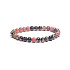 Rhodonit dunkler Armband elastischer Naturstein, Kugel 6 mm / 16 - 17 cm, Stein der Vergebung