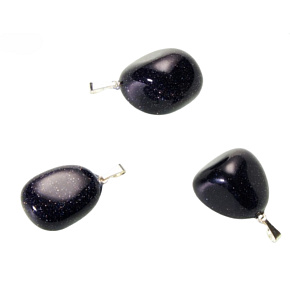 Goldstein blau Avanturin Tumbler Anhänger 2,2 - 3 cm, 1 Stück, Stein des Ehrgeizes Goldstein blau Avanturin Tumbler Anhänger 2,2 - 3 cm, 1 Stück, Stein des Ehrgeizes