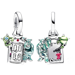 Charm Sterling Silber 925 Disney Pixar Monsters Ltd, Tür, Armband-Anhänger