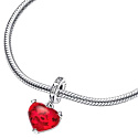 Charme Sterling Silber 925 Disney Mickey und Minnie Mouse Murano Herz Anhänger Armband Liebe
