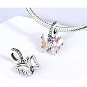 Charm Sterling Silber 925 Schmetterling - Blumen, Tier Armband Anhänger