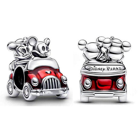 Charm Sterling Silber 925 Disney Mickey & Minnie ma Reise, Perle auf Reise-Armband
