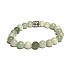 Jade Burmese Armband elastisch Naturstein, Kugel 8 mm / 16-17 cm, Stein des Friedens