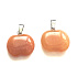 Oranger Achat Apfel des Wissens Anhänger Naturstein 1,5 cm, verleiht Mut und Kraft