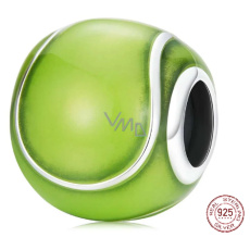 Charme Sterling Silber 925 Tennisball, Perle am Armband Sport Charme Sterling Silber 925 Tennisball, Perle am Armband Sport