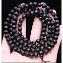 108 Mala Halskette Ebenholz natürliche tibetisch-buddhistische Gebetsmühle, sechs Zeichen Mantra-Perlen, 8 mm