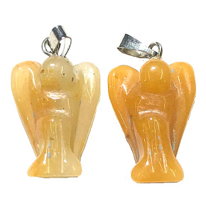 Avanturin orange Engel Schutzengel Anhänger Naturstein handgeschliffen 2 - 2,2 cm, Stein des Glücks und des Wohlstandes