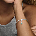 Sterling Silber 925 Dschungel Papagei, Tier-Armband-Anhänger