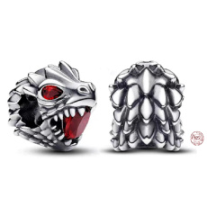 Charme Sterling Silber 925 Game of Thrones Dragon Magic, Armband Perle, Film