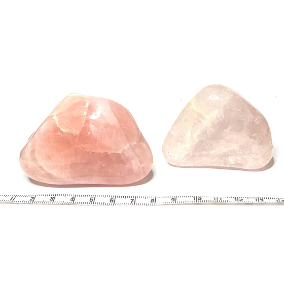 Rosenquarz Getrommelter Naturstein 160 - 220 g, 1 Stück, Stein der Liebe