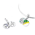 Charm Sterlingsilber 925 Harte Arbeit zahlt sich immer aus, Anhänger für Armband